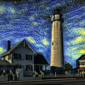 Starry Night at the Fenwick Island Lighthouse